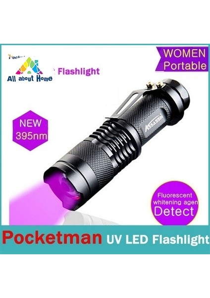 395NM LED Uv El Feneri Torch Işık Ultra Violet Işık Blacklight Uv Lambası Marker Checker Algılama Için (Yurt Dışından)