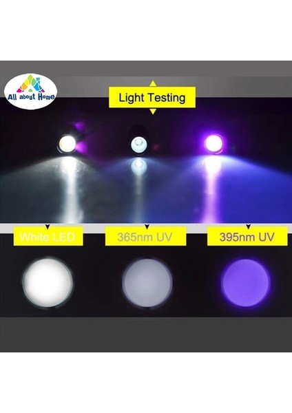 395NM LED Uv El Feneri Torch Işık Ultra Violet Işık Blacklight Uv Lambası Marker Checker Algılama Için (Yurt Dışından)