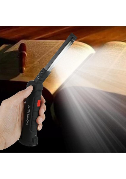 Boyouyou USB Şarj Katlanabilir Cob Çalışma Işığı LED Çalışma Lambası Kamp Acil Durum Için Mıknatıs ile (Yurt Dışından)
