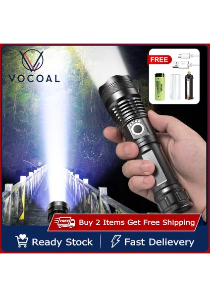 Vocoal LED Teleskopik Odaklama Işığı Parlak Işık Su Geçirmez Açık Taşınabilir Ev Acil Durum Lambası Alüminyum Işık (Yurt Dışından) fiyatları