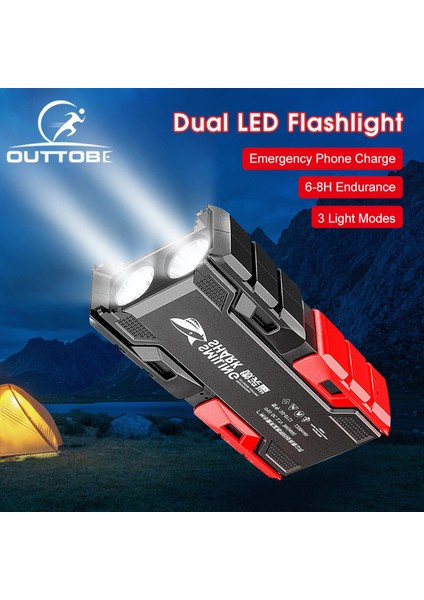 Outtobe Işık Çok Fonksiyonlu Işık Süper Parlak Çift LED Işık Su Geçirmez Işık Açık Hava Feneri Taşınabilir Ev Acil Durum Lambası Güç Bankası Fonksiyonu ile Penlight (Yurt Dışından)