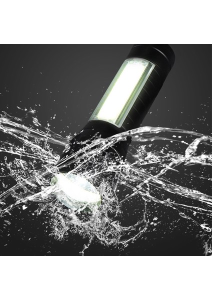 USB Şarjlı Mini El Feneri LED Ayarlanabilir Yakınlaştırma Su Geçirmez El Feneri Dere (Yurt Dışından)
