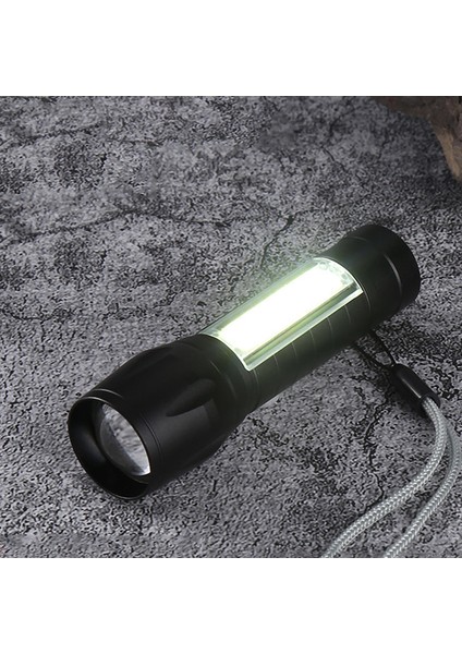 USB Şarjlı Mini El Feneri LED Ayarlanabilir Yakınlaştırma Su Geçirmez El Feneri Dere (Yurt Dışından)