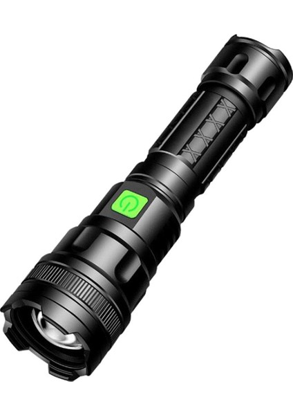 LED Güçlü Işık El Feneri Süper Parlak Uzun Menzilli Şarj Edilebilir Dış Mekan El Feneri M11-T6 (1X18650 Lityum Pil) (Yurt Dışından)