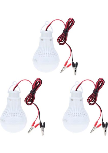 3x Dc 12V 7W LED Ampul Genel Ampul Tipi Ev / Kamp / Yürüyüş / Acil Durum / Dış Mekan (Yurt Dışından)