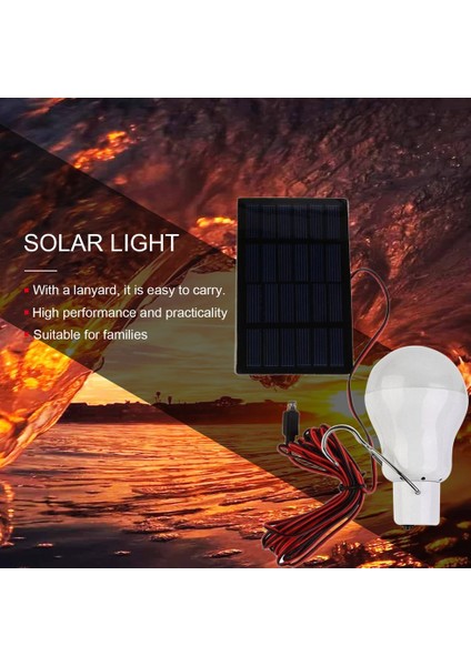 Taşınabilir Güneş Enerjisi LED Ampul Lamba Dış Aydınlatma Kamp Çadırı Balıkçılık Işığı-Beyaz (Yurt Dışından) modelleri
