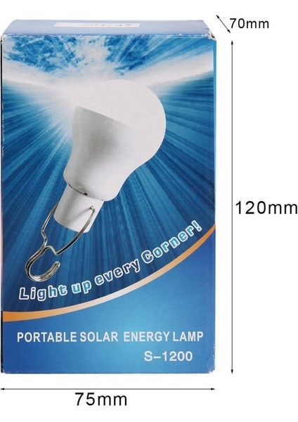 Taşınabilir Güneş Enerjisi LED Ampul Lamba Dış Aydınlatma Kamp Çadırı Balıkçılık Işığı-Beyaz (Yurt Dışından) fırsatları