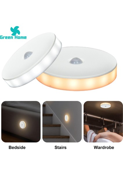 Yeşil Ev Kablosuz LED Lamba Insan Vücudu Indüksiyon USB Hareket Sensörü LED Lamba Başucu Aydınlatma Aracı (Yurt Dışından) indirimleri