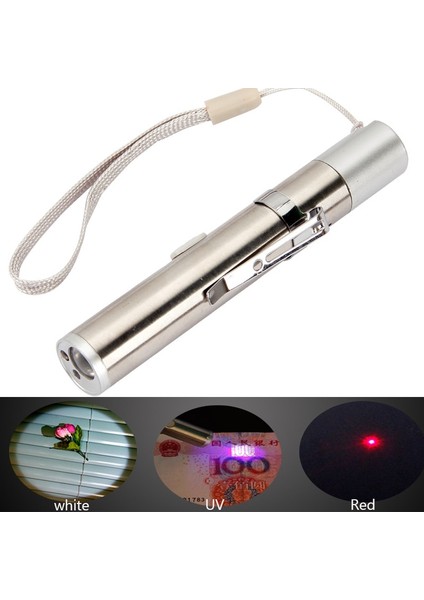 3in1 USB Şarj Edilebilir LED El Feneri Yüksek Kaliteli Güçlü Mini LED Torch Su Geçirmez Tasarım Penlight Metal Klipsli Asılı (Yurt Dışından)