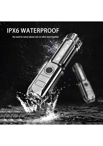 LED Yüksek Güçlü El Feneri Ultra Parlak USB Şarj Edilebilir Torch T6 Zoom Vurgulamak Açık Kamp Aydınlatma El Feneri Su Geçirmez (Yurt Dışından) indirimleri