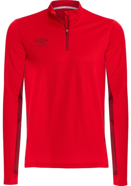 Kırmızı Yarım Fermuarlı Eşofman Üst Tc-0120 Umbro Deer Training Sweat Red - Erkek Kırmızı Sweat Yarım Fermuarlı Üst