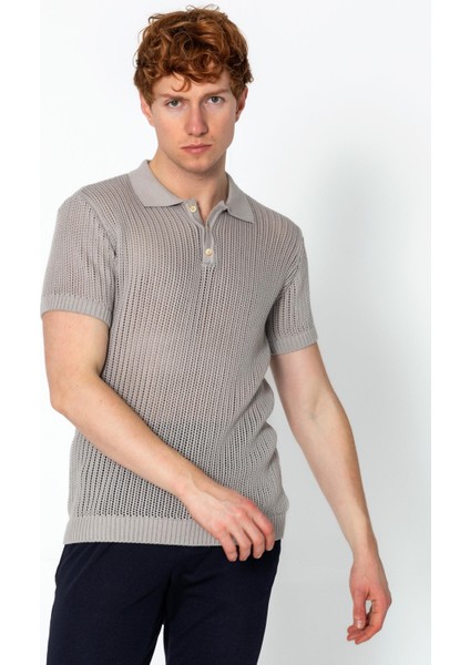 Erkek Fit Polo Yaka Extra Rahat Düğmeli Örme T-Shirt fiyatları