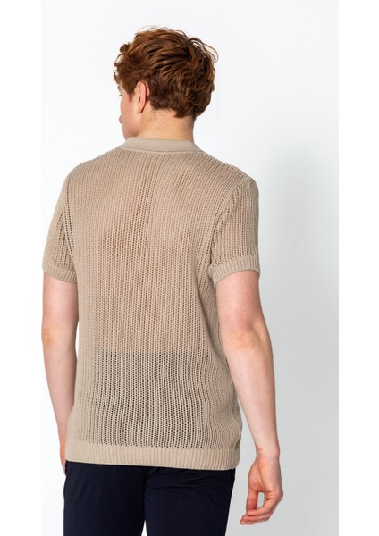 Erkek Fit Polo Yaka Extra Rahat Düğmeli Örme T-Shirt indirimleri