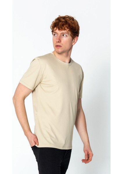 Erkek Fit Rahat Naylon Bisiklet Yaka Seyahatlik T-Shirt fırsatları