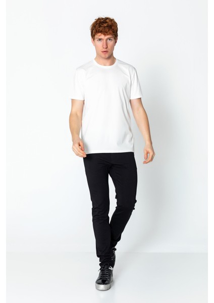 Erkek Fit Rahat Naylon Bisiklet Yaka Seyahatlik T-Shirt