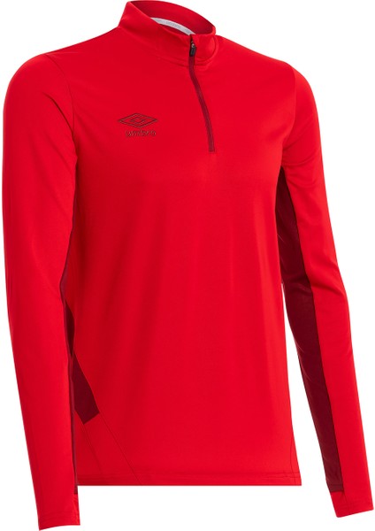 Kırmızı Yarım Fermuarlı Eşofman Üst Tc-0120 Umbro Deer Training Sweat Red - Erkek Kırmızı Sweat Yarım Fermuarlı Üst