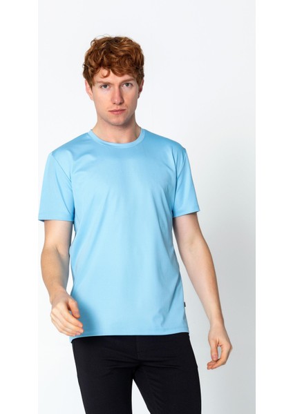 Erkek Fit Rahat Naylon Bisiklet Yaka Seyahatlik T-Shirt fiyatları