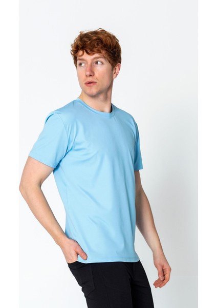 Erkek Fit Rahat Naylon Bisiklet Yaka Seyahatlik T-Shirt fırsatları