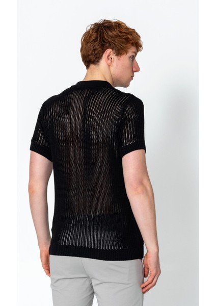 Erkek Fit Polo Yaka Extra Rahat Düğmeli Örme T-Shirt indirimleri