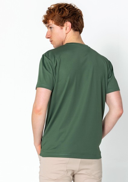Erkek Fit Rahat Naylon Bisiklet Yaka Seyahatlik T-Shirt indirimleri