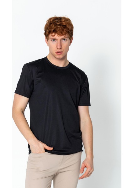 Erkek Fit Rahat Naylon Bisiklet Yaka Seyahatlik T-Shirt fiyatları