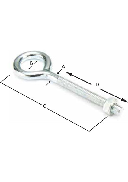 Kapalı Piton M8X160 ( 10 Adet )