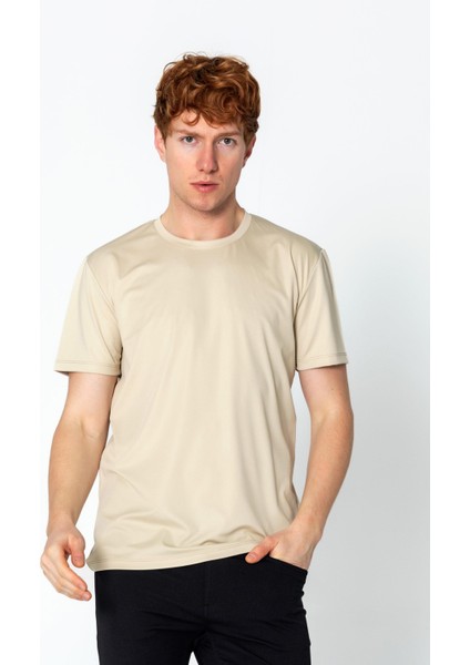 Erkek Fit Rahat Naylon Bisiklet Yaka Seyahatlik T-Shirt fiyatları