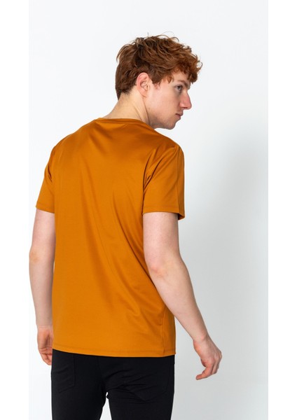 Erkek Fit Rahat Naylon Bisiklet Yaka Seyahatlik T-Shirt indirimleri