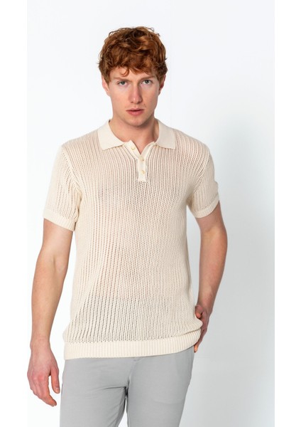 Erkek Fit Polo Yaka Extra Rahat Düğmeli Örme T-Shirt fiyatları