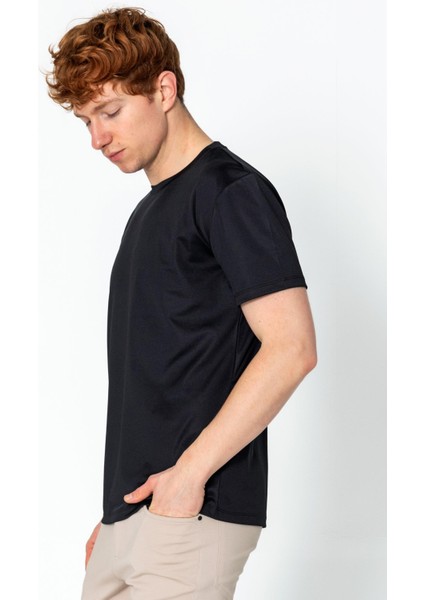 Erkek Fit Rahat Naylon Bisiklet Yaka Seyahatlik T-Shirt fiyatları