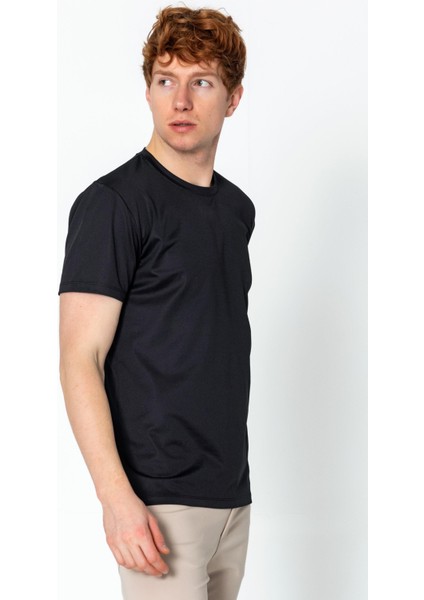 Erkek Fit Rahat Naylon Bisiklet Yaka Seyahatlik T-Shirt modelleri