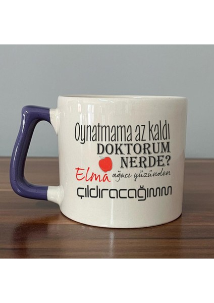Oynatmama Az Kaldı Doktorum Nerede Baskılı Mor Kulplu D Kupa fiyatları