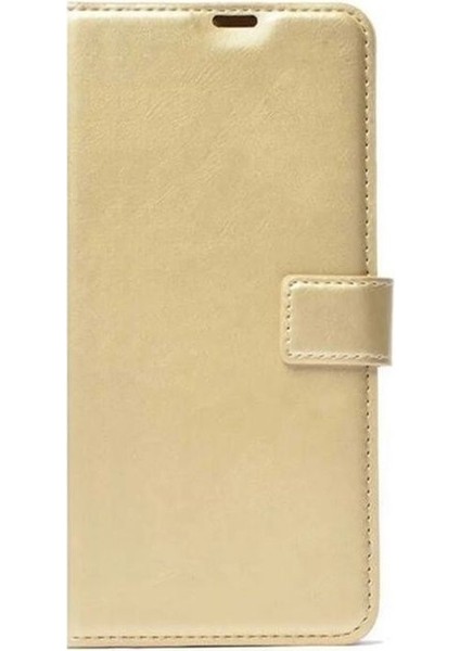 Xiaomi Redmi Note 13 Pro 4g Kılıf Delüx Cüzdan Kartvizitli Standlı Kopçalı Gold