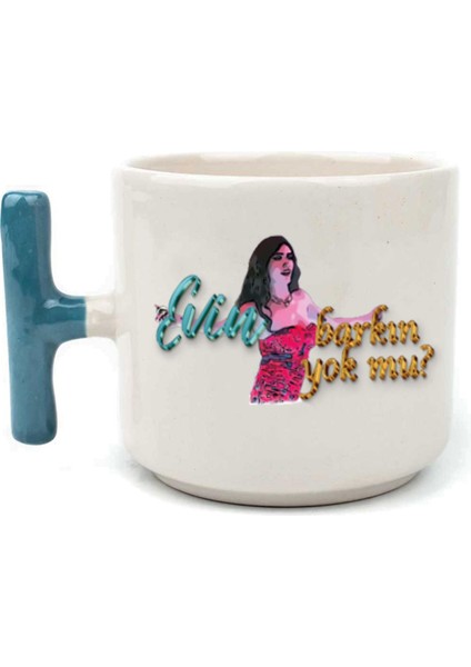 Evin Barkın Yok Mu? Baskılı Mavi Kulplu T Kupa fiyatları