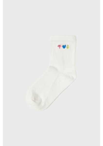 Kız Çocuk Beyaz Çorap