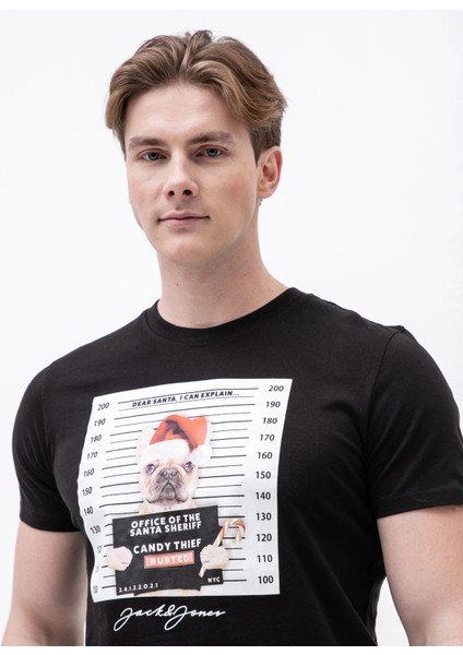 Erkek T-Shırt 12198772-BLACK fırsatları