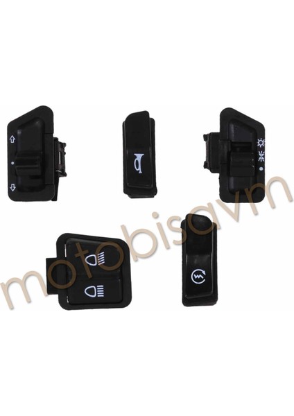 Düğme Seti 5 " Li Scooter - Arora Specıal-Alfa