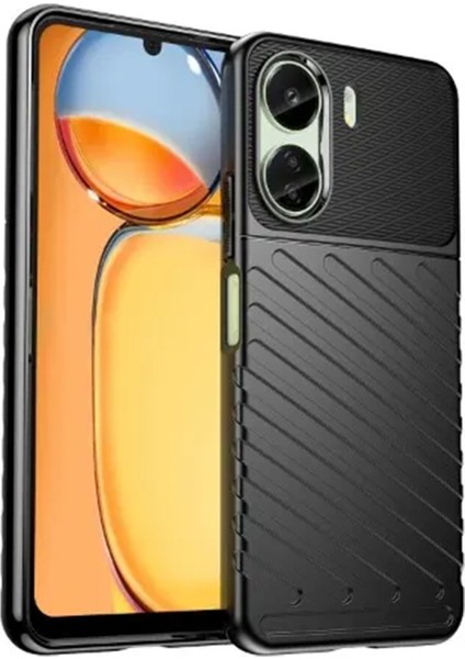 Xiaomi Redmi 13C 4g Thunder Serisi Darbeye Dayanıklı Silikon Kılıf - Siyah AL3421