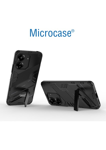 Xiaomi Redmi 13C 4g / Poco C65 Matrix Serisi Armor Standlı Perfect Koruma Kılıf - Siyah AL3416 modelleri