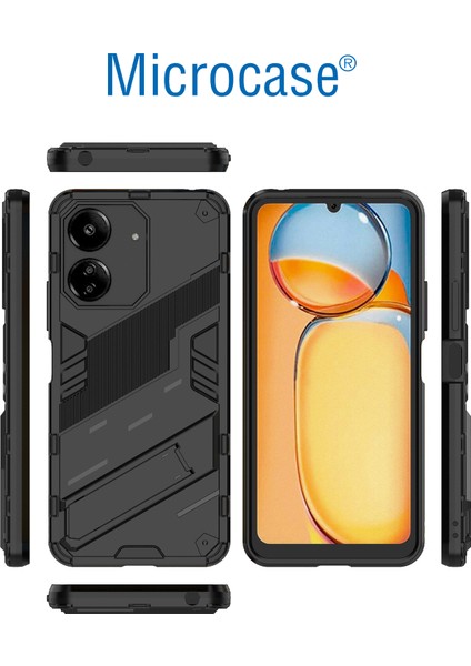 Xiaomi Redmi 13C 4g / Poco C65 Matrix Serisi Armor Standlı Perfect Koruma Kılıf - Siyah AL3416 fırsatları