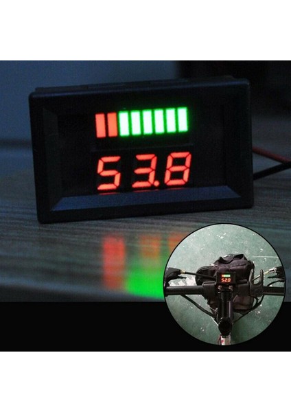 【ayak Izi】 12V-72V Araç Akü Şarj Seviyesi Göstergesi 5-15MA Su Geçirmez Olmayan LED Dijital Voltmetre Araçlar Lityum Pil Kapasitesi Ölçer (Yurt Dışından) fırsatları