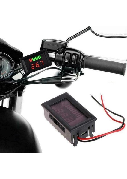 【ayak Izi】 12V-72V Araç Akü Şarj Seviyesi Göstergesi 5-15MA Su Geçirmez Olmayan LED Dijital Voltmetre Araçlar Lityum Pil Kapasitesi Ölçer (Yurt Dışından) indirimleri