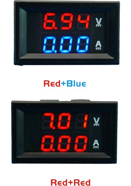 100V 10A Dc Dijital Voltmetre Ampermetre Mavi + Kırmızı LED Amp Volt Metre Ölçer (Yurt Dışından)
