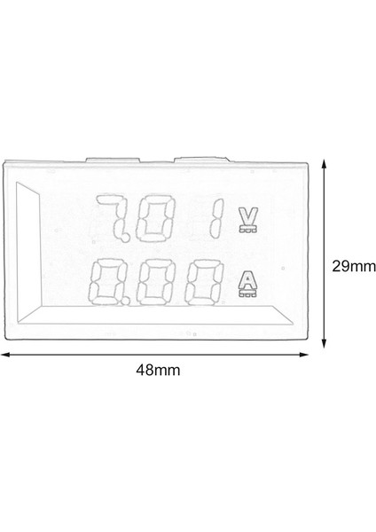 100V 10A Dc Dijital Voltmetre Ampermetre Mavi + Kırmızı LED Amp Volt Metre Ölçer (Yurt Dışından)