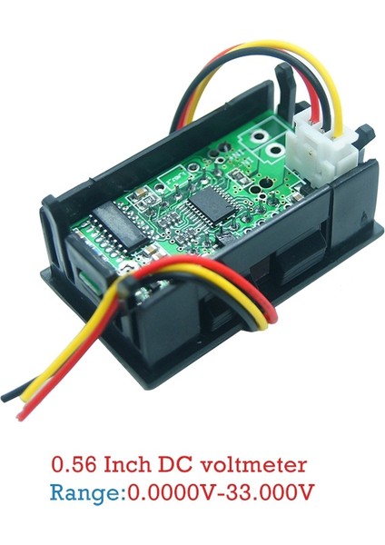 0.56 Inç LED 5 Bit Dc 0-33.000V Voltmetre Gerilim Ölçer Test Cihazı (Yurt Dışından)