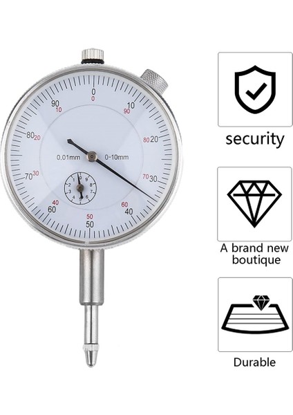 Ma Hassas Alet 0.01MM Doğruluk Ölçüm Aleti Kadranlı Gösterge Ölçer-Gümüş (Yurt Dışından) indirimleri