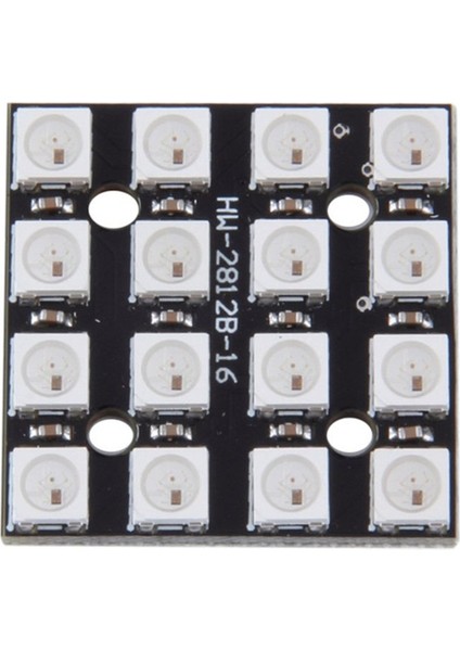 16 Bit WS2812B Kare Işık D Rgb LED Tam Renkli Sürücü Renkli Işık - Siyah (Yurt Dışından)