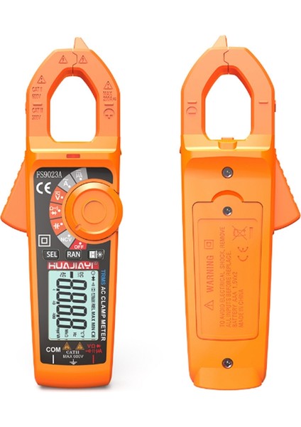 Oypfxmı Huajıayı FS9023A Dijital Multimetre Pens Metre True Rms 6000 Sayımlar Profesyonel Ölçüm Test Cihazları Dijital Ampermetre 200A (Yurt Dışından)