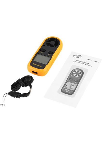 Benetech GM816 Dijital Anemometre Termometre Rüzgar Hızı Ölçer Hava Akış Ölçer - Turuncu ve Siyah (Yurt Dışından)