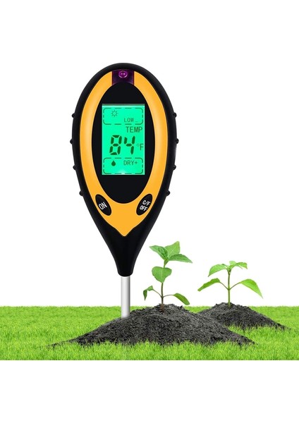 Namuny Toprak Ph Ölçer Toprak Test Cihazı, 4'ü 1 Arada Toprak Test Kiti, Ph Nem Sıcaklığı Hafif Su Test Cihazı ve Monitör, Test Kitleri (Yurt Dışından)